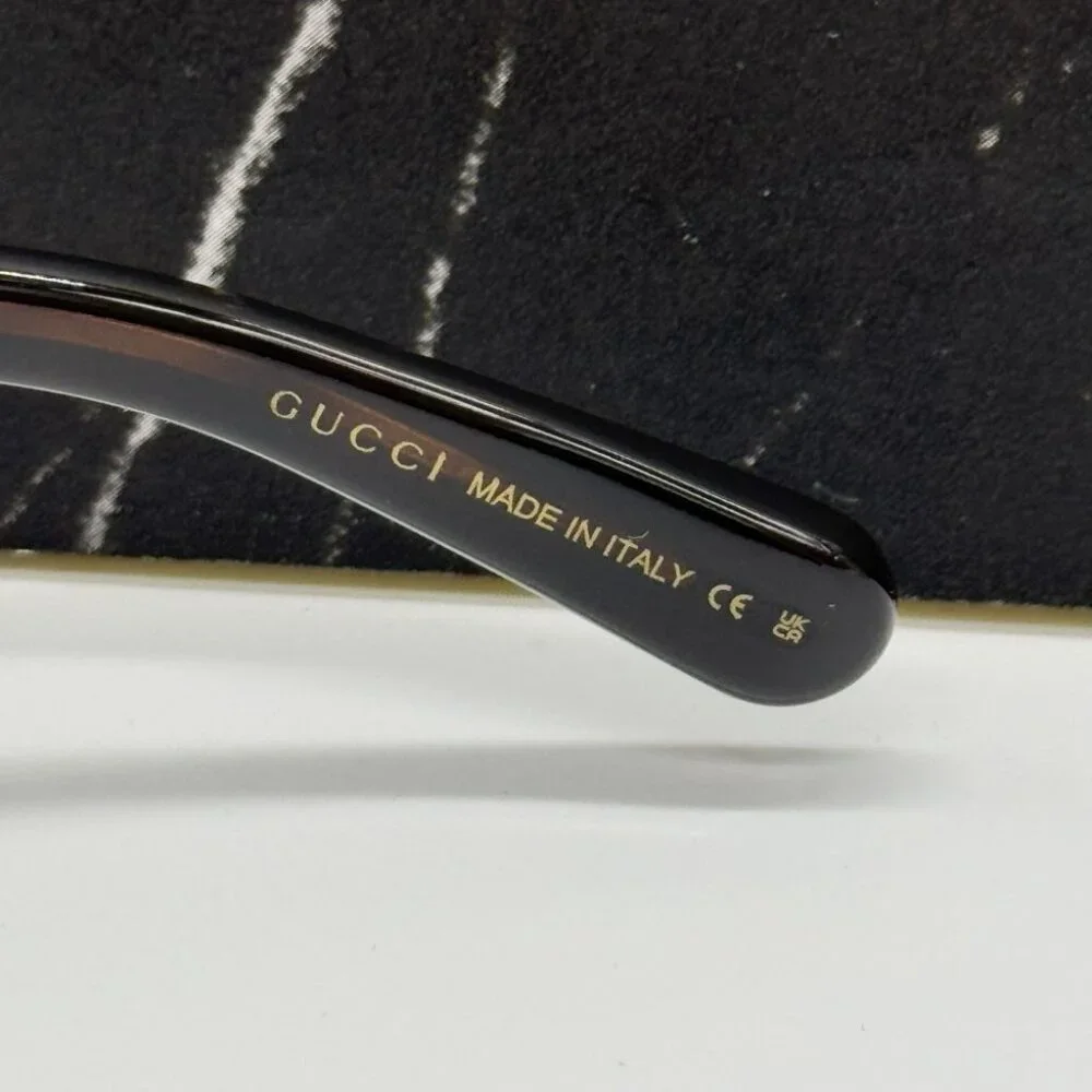 NEW GG1406O 002 GUCCI HAVANA SQUARE WOMEN GUCCI EYEGLASSES